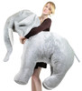American Made Giant Stuffed Elephant 48 Inch Soft Big Plush Realistic Jungle Animal