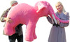 American Made Giant Stuffed Pink Elephant  Huge 54 Inches Long 3 Feet Tall  Made in the USA America