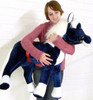 American Made Giant Stuffed Horse 36 Inches Navy Blue Color Plush Pony Made in the USA America