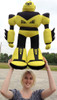 Giant Stuffed Robot is 3 Feet Tall Big Plush Soft - Stuffed Non-Mechanical Yellow Color Plush Toy