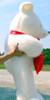 American Made Giant White Teddy Bear Holding I Love You Heart Pillow 42 Inches Soft