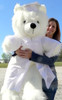 Giant White Teddy Bear 45 Inch Soft Wears Removable White Graduation Gown and Cap