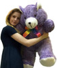 American Made Giant Purple Teddy Bear 36 Inches Made in the USA America