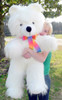 American Made Giant White Teddy Bear 45 inches Soft Big Plush Stuffed Animal Made in USA