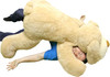 Giant Stuffed Puppy Dog 5 Feet Long Squishy Soft Extremely Large Plush Cream Color