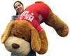 Giant Romantic Plush Puppy Huge 5 Feet Long Squishy Soft Wears HE LOVES ME T-Shirt Great For Valentine's Day or ANY Day to Show Your Love