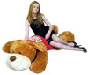 Big Plush Dog Huge 5 Foot Long Valentine's Day Giant Stuffed Animal Soft Wears HUGS AND KISSES XO XO T-Shirt