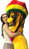 Your Personalized Names on Romantic Giant Stuffed Rasta Banana 5 Feet Tall Squishy Soft with Heart Embroidered His Name and Her Name