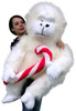 Giant Stuffed Christmas Gorilla With Big Plush Candy Cane, American Made 40 inch Soft Plush