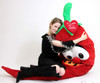 Big Plush Hot Pepper 6 Foot Soft Huge with Heart Says A HOTTIE FOR A HOTTIE 