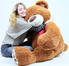 Giant Teddy Bear in Big Box Fully Stuffed & Ready to Hug - Huge 5-Foot Soft Plush Teddybear with Red Satin Neck Ribbon - Gigantic Stuffed Animal - Oso de Peluche - Send Bear to Show You Care