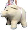 American Made Giant Stuffed Pig 40 Inch Beige Soft Plush Hog Made in USA