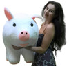 American Made Extra Large Stuffed Pig 32 Inches 82 cm Soft White Big Plush Brand Huge Hog Farm Animal Plushie Made in the USA