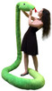 American Made Giant Stuffed Snake 18 Feet Long Soft Green Big Plush Serpent