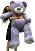 Big Plush 5 Foot Giant Purple Teddy Bear Soft 60 Inch Large Stuffed Animal
