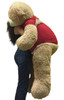 Happy Anniversary Giant 5 Foot Teddy Bear 60 Inch Soft T-Shirt Says HAPPY ANNIVERSARY