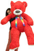 Giant 5 Foot Red Teddy Bear, Big Plush Soft Life Size Stuffed Animal Made in USA