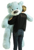 American Made Giant Blue 5 Foot Teddy Bear Soft 60 Inches 5 Feet Tall