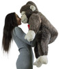 American Made Giant Stuffed Love Monkey 40 inch Brown Soft, Holds Heart Every Beauty Deserves a Beast