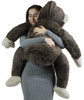 American Made Giant Stuffed Love Monkey 40 inch Brown Soft, Holds Heart Every Beauty Deserves a Beast