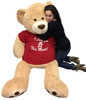 Big Plush Giant 6 Ft Teddy Bear Soft, Tshirt Says I Love You This Much, Weighs 22 Pounds