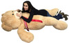 Personalized Big Plush Giant 6 Ft Teddy Bear Soft, Your Message Imprinted on Neck Ribbon Bow