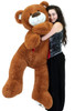 Personalized 5 Foot Teddy Bear Soft Life Size Big Plush Animal with Bigfoot Paws