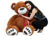 Personalized 5 Foot Teddy Bear Soft Life Size Big Plush Animal with Bigfoot Paws