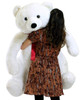 Life Size Stuffed White Teddy Bear, Soft Big Plush Animal, 3 Feet Tall and 3 Feet Wide