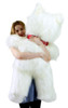American Made Giant White Teddy Bear 46 inch Soft Big Plush Valentines Day Stuffed Animal