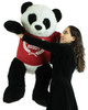 Giant Stuffed Panda 48 Inch Soft 4 Foot Teddy Bear, Wears  Tshirt Official Snuggle Buddy