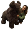 American Made Giant Stuffed Dark Brown Buffalo 44 Inch Soft Huge Big Plush Animal