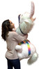 American Made Pink Giant Stuffed Unicorn Soft 4 Feet Wide, 3 Feet Tall