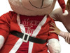52-inch White Teddy Bear Wears Santa Suit and Santa Hat and Red Tshirt that says Merry Christmas