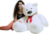 Big Plush Giant 5 Foot Teddy Bear Soft White Stuffed Animal Made in the USA