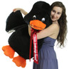 Personalized Giant Stuffed Black Duck 36 Inches Soft American Made 3 Foot Plush Animal