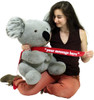 Personalized Large Stuffed Koala Bear 26 inches Soft American Made Big Plush Animal Made in the USA