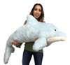 American Made Giant Stuffed Dolphin 46 Inch Soft Plush Blue Color Made in USA