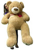 Big Plush Personalized Heart on 5 Foot Giant Teddy Bear, Heart on Chest is Customized with Your Message
