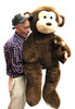 4 Foot Giant Stuffed Monkey with Baby 48 Inches Soft 122 cm Big Plush Huge Cuddly Stuffed Animal