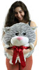 Big Plush Cat Smush Ball Soft 24 Inches Soft Stuffed Animal Plushie