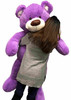 Big Plush 5 Foot Giant Purple Teddy Bear 60 Inches 152 cm Huge Soft Stuffed Animal Made in USA