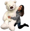 Big Plush 5 feet tall white giant teddy bear made in the USA