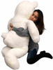 Big Plush American Made Giant White Teddy Bear 5 Feet Tall 60 Inches 152 cm Soft Big Stuffed Animal Made in the USA