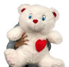 Big Plush® 2 Foot Teddy Bear 24 Inches Soft White Plushie with Red Nose and Heart on Chest