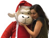 Huge Stuffed Christmas Gorilla 6ft - American Made Giant Stuffed White Gorilla Dressed in Removable Santa Suit - 6 Foot Soft Big Plush Monkey to Celebrate the Holiday Season