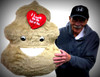 Giant Poop Plush Stuffed Emoji for Valentines Day - Heart says I Love the Me Out of You - 28 inches Weighs 10 pounds Soft Huge  Number Two Made in the USA