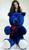 American Made 6 Foot Giant Royal Blue Teddy Bear Soft 72 Inch Life Sized Stuffed Animal