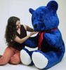 American Made 6 Foot Giant Royal Blue Teddy Bear Soft 72 Inch Life Sized Stuffed Animal