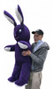 American Made Giant Stuffed Bunny 62 Inches Purple Soft Big Plush Rabbit 5.2 Feet Tall Rabbit Made in USA